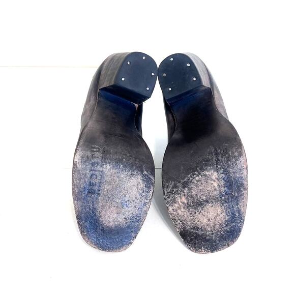 Bed Stu Onset Peep Toe Womens Ankle Booties Size 7 Distressed Gray Leather Zip - Picture 5 of 8